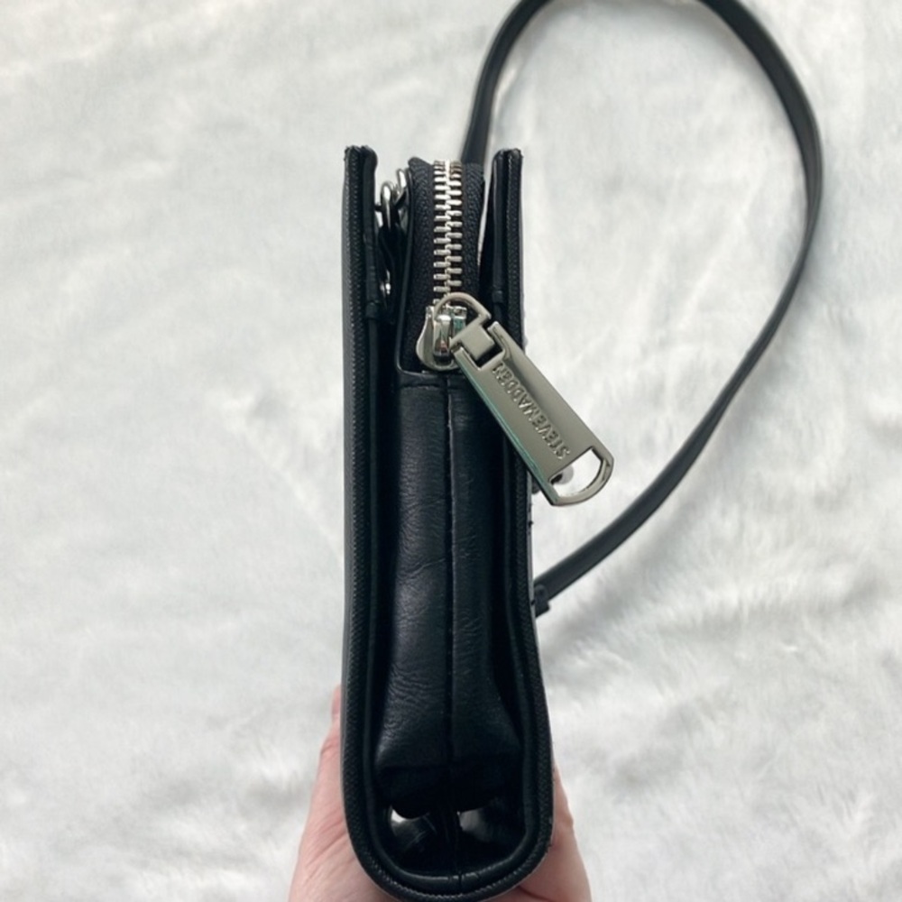 Like New Steve Madden Black Crossbody Double Sided Wallet Purse - Picture 7 of 11